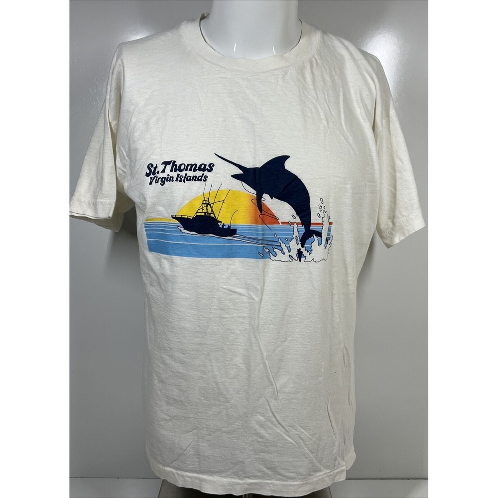 Proace St Thomas Virgin Islands Beach Short Sleeve Shirt Womens SS SZ XL